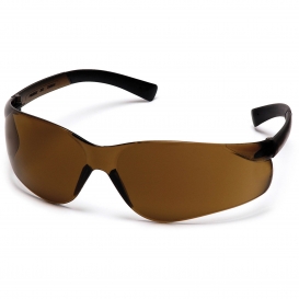 Pyramex S2515S Ztek Safety Glasses - Rubber Temple Tips - Coffee Lens