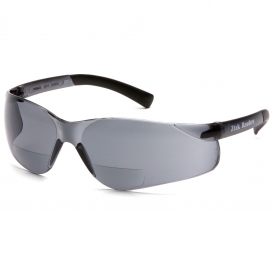 Pyramex S2520R Ztek Readers Safety Glasses - Rubber Temple Tips - Gray Bifocal Lens