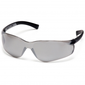 Pyramex S2570S Ztek Safety Glasses - Rubber Temple Tips - Silver Mirror Lens