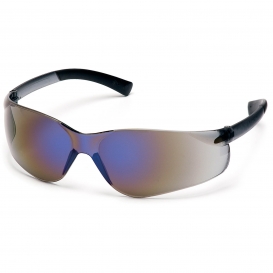 Pyramex S2575S Ztek Safety Glasses - Rubber Temple Tips - Blue Mirror Lens