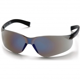 Pyramex S2575SN Mini Ztek Safety Glasses - Gray Temples - Blue Mirror Lens