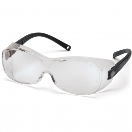 Pyramex S3510STJ OTS Safety Glasses - Black Temples - Clear H2X Anti-Fog Lens