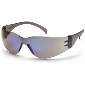 Pyramex S4175S Intruder Safety Glasses - Blue Temples - Blue Mirror Lens