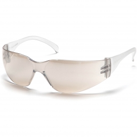 Pyramex S4180S Intruder Safety Glasses - Clear Temples - Indoor/Outdoor Mirror Lens