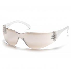 Pyramex S4180ST Intruder Safety Glasses - Clear Temples - Indoor/Outdoor Anti-Fog Mirror Lens
