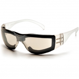 Pyramex S4180STFP Intruder Safety Glasses - Foam Lined - Indoor/Outdoor Anti-Fog Mirror Lens