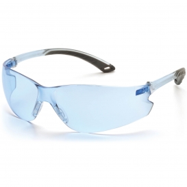 Pyramex S5860S Itek Safety Glasses - Blue Temples - Blue Lens