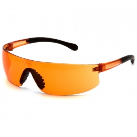 Pyramex S7240S Provoq Safety Glasses - Black Temples - Orange Lens