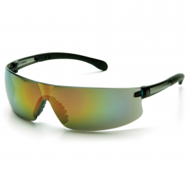 Pyramex S7255S Provoq Safety Glasses - Gray Temples - Multi-Color Mirror Lens