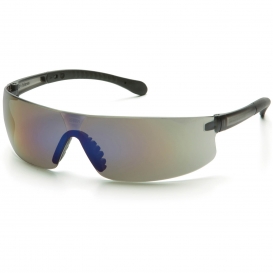 Pyramex S7275S Provoq Safety Glasses - Black Temples - Blue Mirror Lens