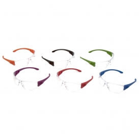 Pyramex S9510SMP Trulock Safety Glasses 12 Pack - Assorted Temple Colors - Clear Lens
