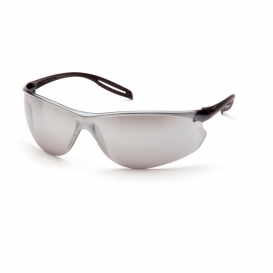 Pyramex S9770S Neshoba Safety Glasses - Black Temple - Silver Mirror Lens