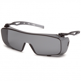 Pyramex S9920ST Cappture Safety Glasses - Clear Temples - Gray H2X Anti-Fog Lens