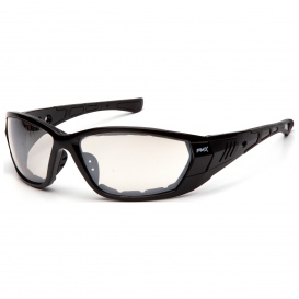 Pyramex SB10880DT Atrex Safety Glasses - Black Padded Foam Frame - Clear Anti-Fog Lens