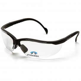 Pyramex SB1810R Venture II Readers Safety Glasses - Black Frame - Clear Bifocal Lens
