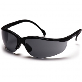 Pyramex SB1820ST Venture II Safety Glasses - Black Frame - Gray H2X Anti-Fog Lens