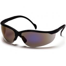 Pyramex SB1875S Venture II Safety Glasses - Black Frame - Blue Mirror Lens