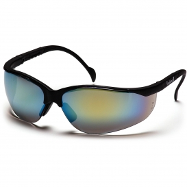 Pyramex SB1890S Venture II Safety Glasses - Black Frame - Gold Mirror Lens