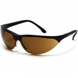 Pyramex SB2815S Rendezvous Safety Glasses - Black Frame - Coffee Lens