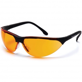 Pyramex SB2840S Rendezvous Safety Glasses - Black Frame - Orange Lens