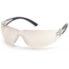 Pyramex SB3680S Cortez Safety Glasses - Black Temples - Indoor/Outdoor Mirror Lens