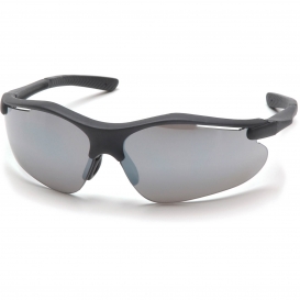 Pyramex SB3770D Fortress Safety Glasses - Black Frame - Silver Mirror Lens