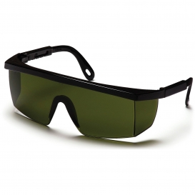 Pyramex SB460SF Integra Safety Glasses - Black Frame - Green Shade 3.0 Lens