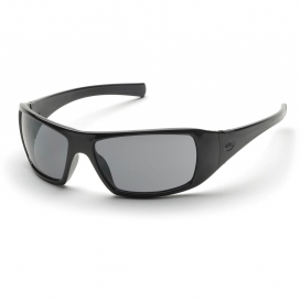 Pyramex SB5620DT Goliath Safety Glasses - Black Frame - Gray H2X Anti-Fog Lens