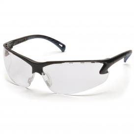 Pyramex SB5710DTM Venture 3 Safety Glasses - Black Frame - Clear H2MAX Anti-Fog Lens