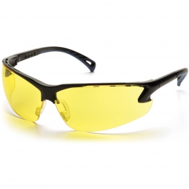Pyramex SB5730D Venture 3 Safety Glasses - Black Frame - Amber Lens