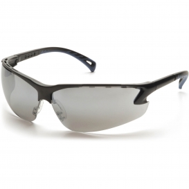 Pyramex SB5770D Venture 3 Safety Glasses - Black Frame - Silver Mirror Lens