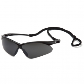 Pyramex SB6376SP PMXTREME Safety Glasses - Black Frame - Smoke Green Mirror Lens