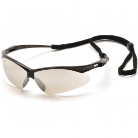 Pyramex SB6380SP PMXTREME Safety Glasses - Black Frame - Indoor/Outdoor Mirror Lens