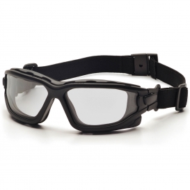 Pyramex SB7010SDNT I-Force Slim Safety Glasses/Goggles - Black Frame - Clear H2X Anti-Fog Lens