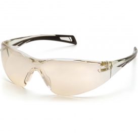 Pyramex SB7180S PMXSLIM Safety Glasses - Black Temples - Indoor/Outdoor Mirror Lens