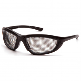 Pyramex SB74WMD Trifecta Safety Glasses - Black Frame - Wire Mesh Lens