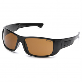 Pyramex SB8515DT Furix Safety Glasses - Black Frame - Brown Anti-Fog Lens