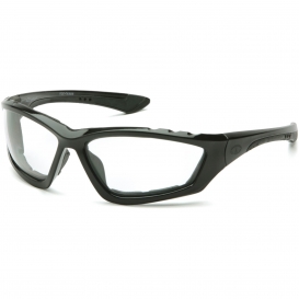 Pyramex SB8710DTP Accurist Safety Glasses - Black Foam Lined Frame - Clear Anti-Fog Lens