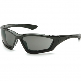 Pyramex SB8720DTP Accurist Safety Glasses - Black Foam Lined Frame - Gray Anti-Fog Lens