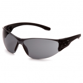 Pyramex SB9520ST Trulock Safety Glasses - Black Temples - Gray H2X Anti-Fog Lens
