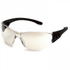Pyramex SB9580ST Trulock Safety Glasses - Black Temples - Indoor/Outdoor Mirror H2X Anti-Fog Lens