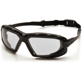 Pyramex SBG5010DT Highlander Plus Safety Glasses - Black Foam Lined Frame - Clear Anti-Fog Lens