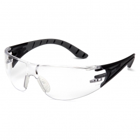 Pyramex SBG9610ST Endeavor Plus Safety Glasses - Black/Gray Temples - Clear H2X Anti-Fog Lens