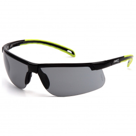 Pyramex SBL8620DTM Ever-Lite Safety Glasses - Black/Lime Frame - Gray H2MAX Anti-Fog Lens