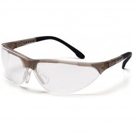 Pyramex SCG2810ST Rendezvous Safety Glasses - Crystal Gray Frame - Clear H2X Anti-Fog Lens