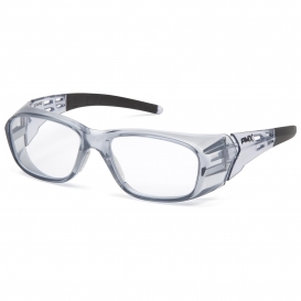 Pyramex SG9810R Emerge Plus Safety Glasses - Translucent Gray Frame - Clear Full Reader Lens