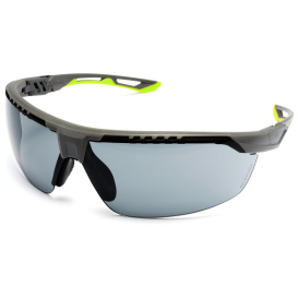 Pyramex SGL11320DT TruFlex Safety Glasses - Gray/Lime Frame - Gray H2MAX Anti-Fog Lens