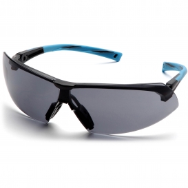 Pyramex SN4920S Onix Safety Glasses - Black/Blue Frame - Gray Lens