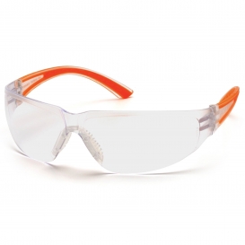 Pyramex SO3610S Cortez Safety Glasses - Orange Temples - Clear Lens
