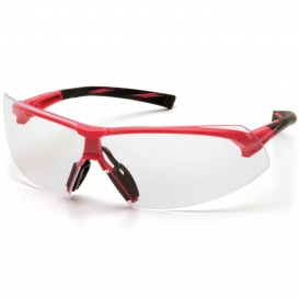 Pyramex SP4910S Onix Safety Glasses - Pink/Black Frame - Clear Lens